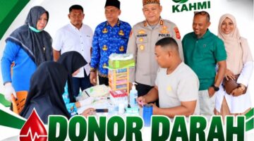 Kapolres Bireuen Hadiri Donor Darah Milad Ke-60 Korp Alumni Himpunan Mahasiswa Islam (KAHMI)