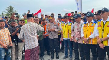 Kapolres Bireuen Hadiri Peresmian Jembatan Krueng Tingkeum Kuta Blang, Mobilitas Masyarakat Kembali Normal Pasca Bencana